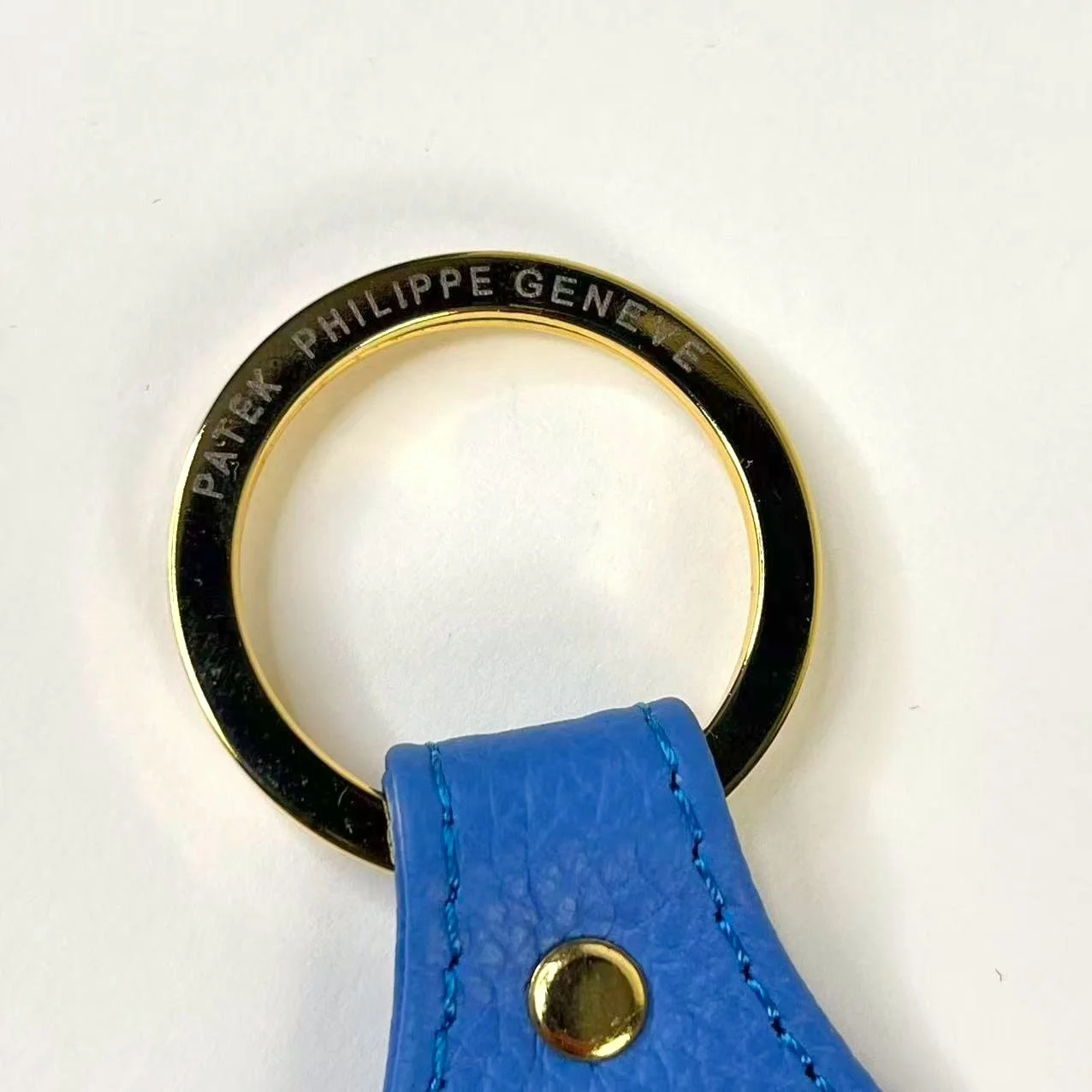 Patek Philippe Genève Blue Leather Calatrava Key Holder with Gold